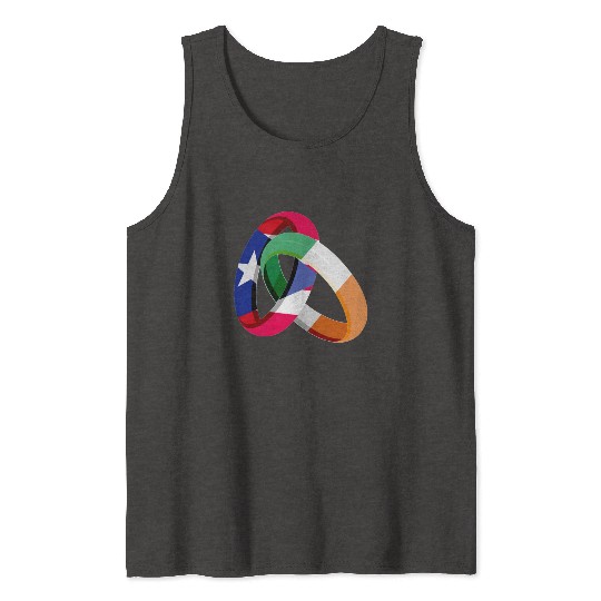 Puerto Rico Flag Ireland Ring Marriage Wedding Tank Tops