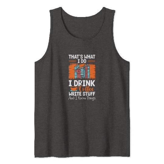 Author Books Journalist Thriller Tank Tops