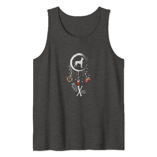 dog dreamcatcher Christmas Great Dane Tank Tops