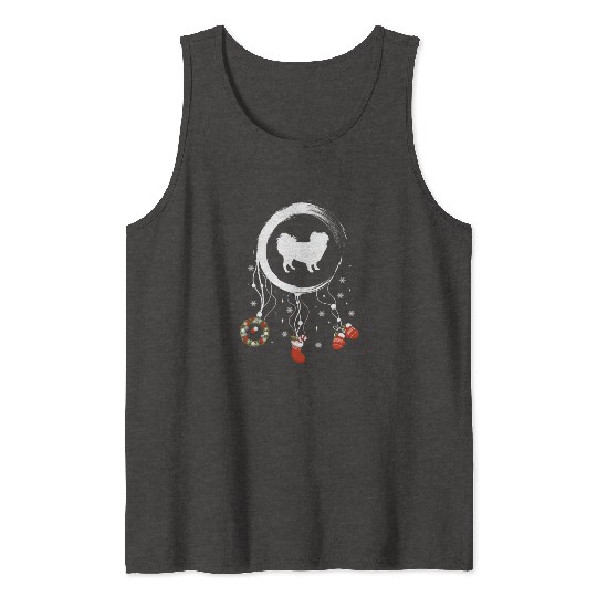 dog dreamcatcher Christmas Japanese Spaniel Tank Tops