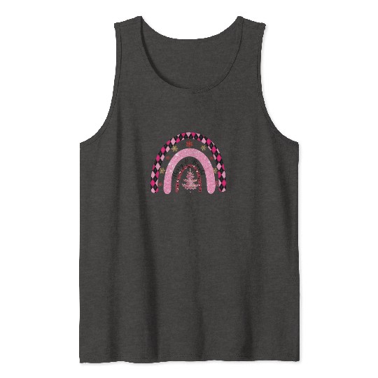 Xmas Christmas Merry and Bright Snowflakes Tank Tops