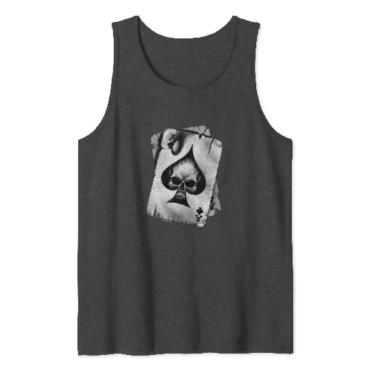Ace of Skulls Death Cards Vietnam Tank Tops