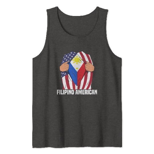 Hero Design for Proud American Pinoys Tank Tops