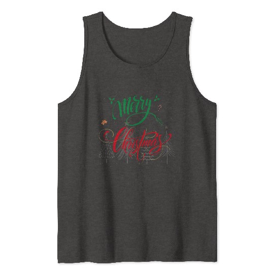 Merry Christmas Tank Tops Cute Short Sleeve Christmas
