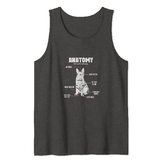 ANATOMY of cute bengal cat Tank Tops