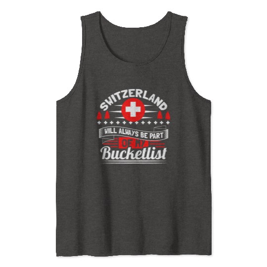 Switzerland Mountains Country Gift Idea Tank Tops