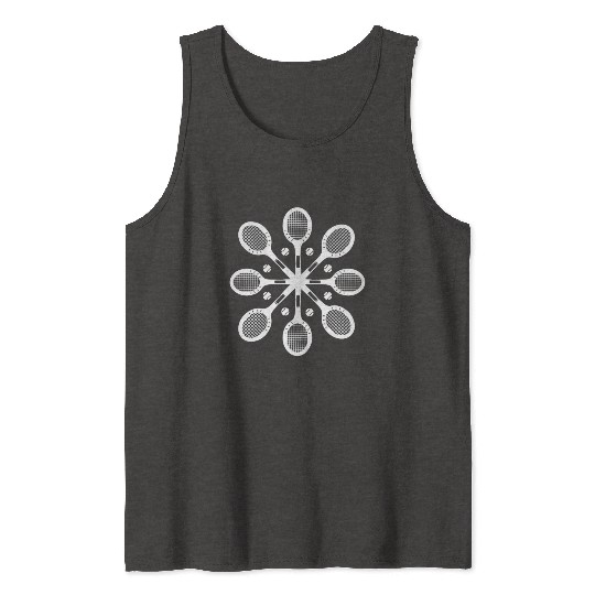 Tennis Christmas Snowflake Pattern Tank Tops