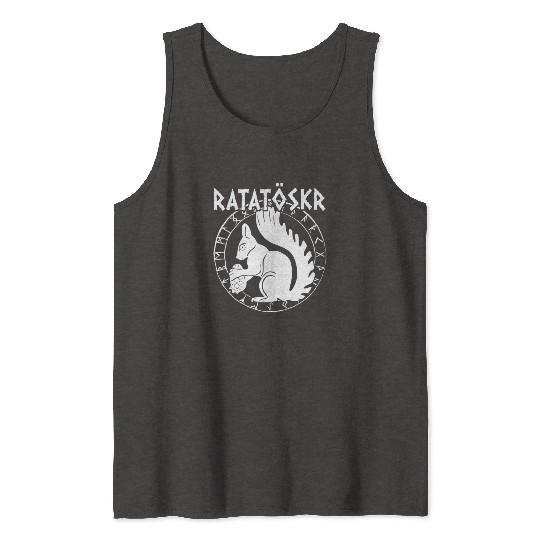 Ratatoskr Norse Squirrel Viking Vikings Tank Tops
