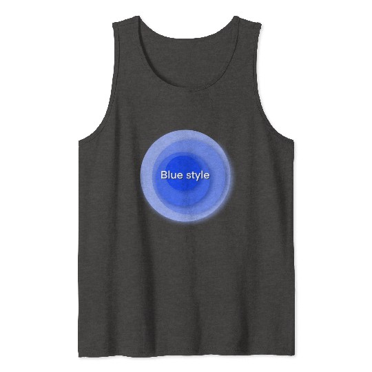 Blue style circle combines Tank Tops
