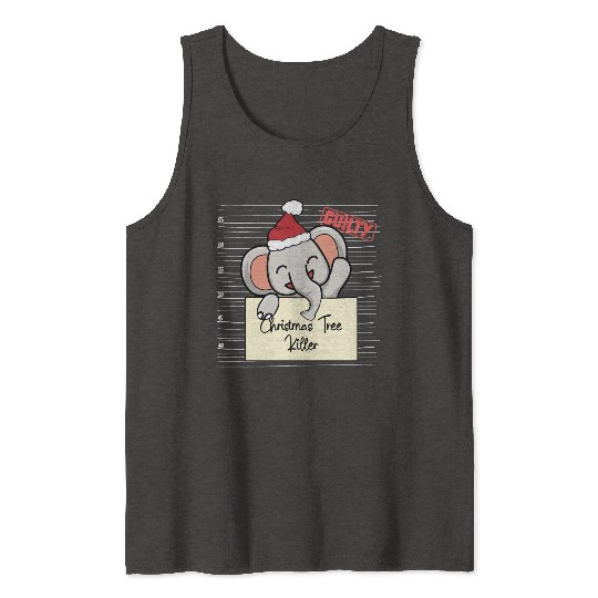 Elephant christmas funny prison Tank Tops