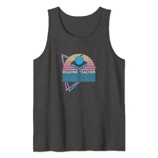 Reading Teacher Retro Tank Tops