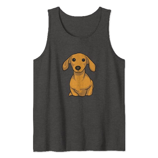 Dachshund Cute Puppy Funny Dog Pet Lover Gift Idea Tank Tops