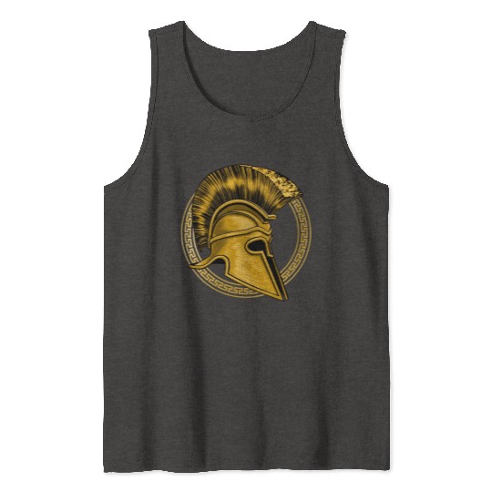 Gold Gladiator Sparta Greek Gym Workout Tank Tops