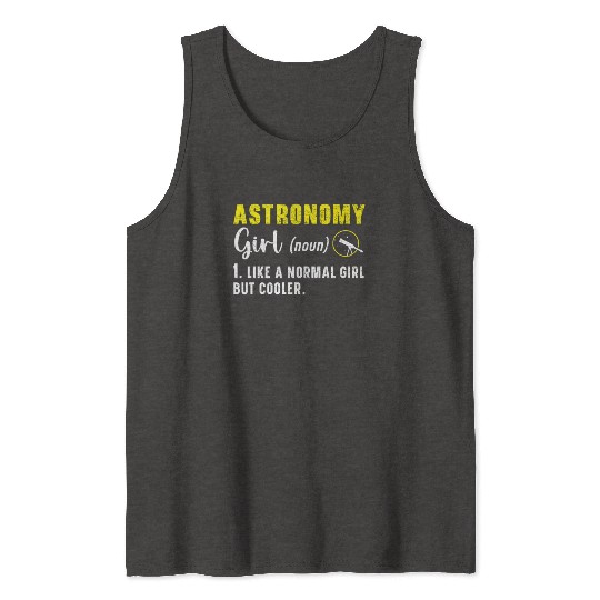 Astronomy Girl Astronomer Constellations Telescope Tank Tops