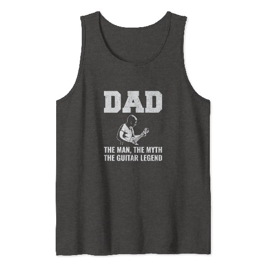 Bass Guitar Dad Music Musician Bassist Fathers day Tank Tops