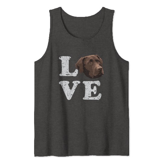 I Love My Chocolate Lab Labrador Retriever Dog Tank Tops