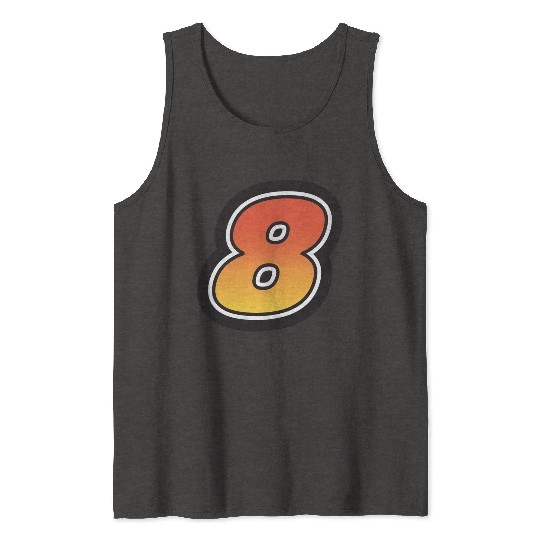 Number Eight 8 Gradient Yellow Orange 3 Stroke Tank Tops
