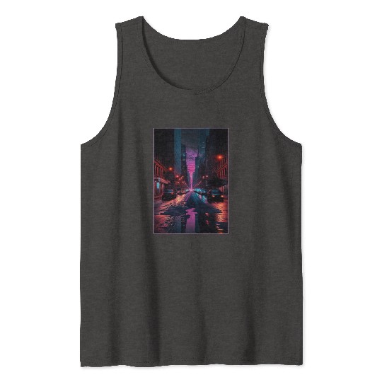 New York Vaporwave Aesthetic Retro Style Love NY Tank Tops