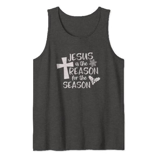 Jesus is The Reason for the Season Candy Christian Tank Tops