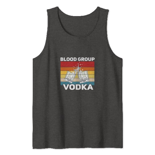 Funny vodka alcohol saying motif Tank Tops