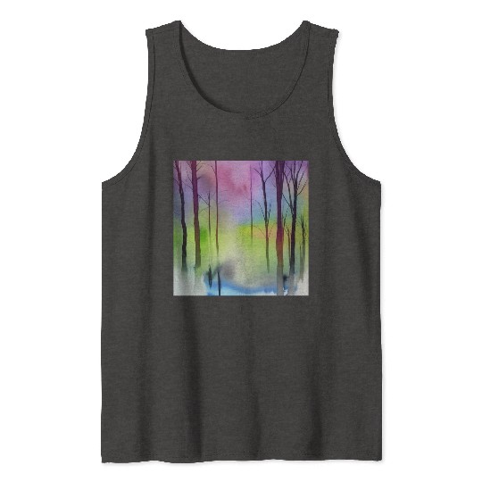 Colorful watercolor simple nature Tank Tops