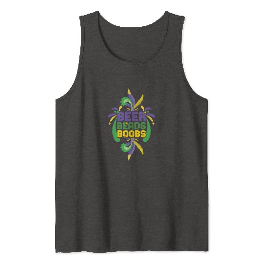 Festival Parade Beer Beads Bling Mardi Gras 2023 Tank Tops