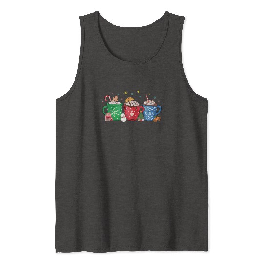 Christmas Hot Chocolate Cup Tank Tops