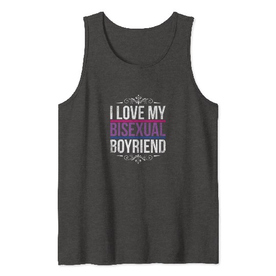 I Love My Bisexual Boyfriend Bi Pride Tank Tops