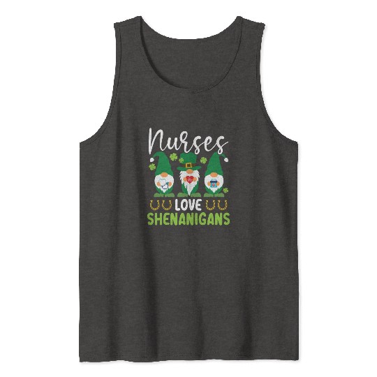 Nurses Love Shenanigans St. Patricks Day Irish Tank Tops
