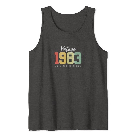 40 Years Vintage 1983 Retro 40th Birthday Tank Tops