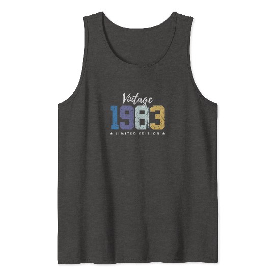 40 Years Vintage 1983 Retro 40th Birthday Tank Tops