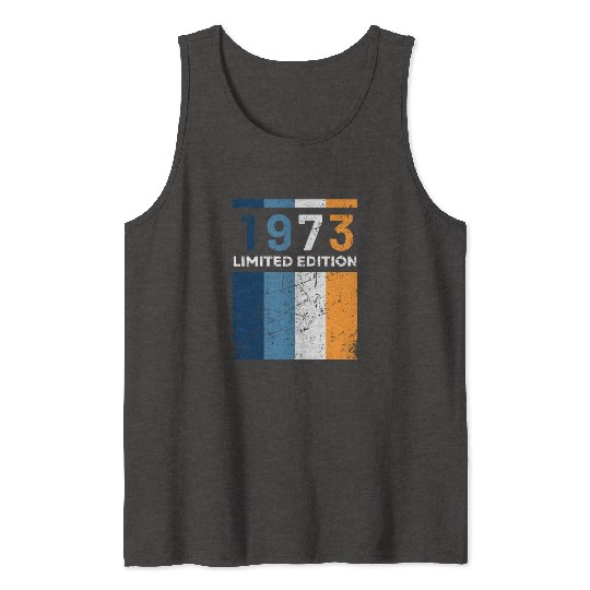 50 Years Vintage 1973 Retro 50th Birthday Tank Tops