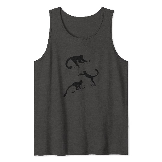 Chimpanzee Orangutan Monkeys - Climbing Monkeys Tank Tops