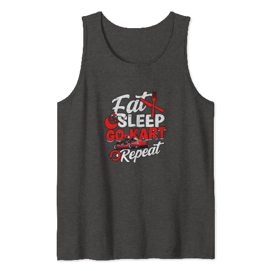 Go Kart Racer Pit Crew Car Racing Karting Tank Tops