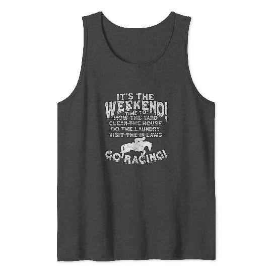 Horse Racing Equestrian Horseback Horse Racer Tank Tops