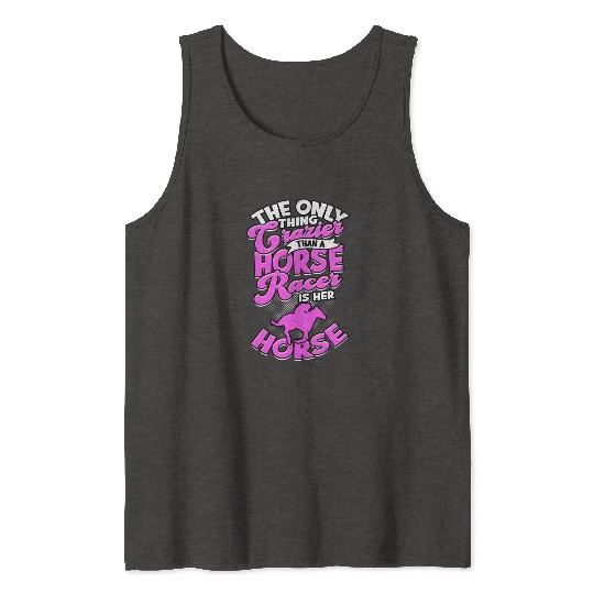 Horse Racing Equestrian Horseback Horse Racer Tank Tops