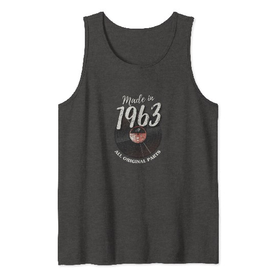 60 Years Vintage 1963 Retro 60th Birthday Tank Tops