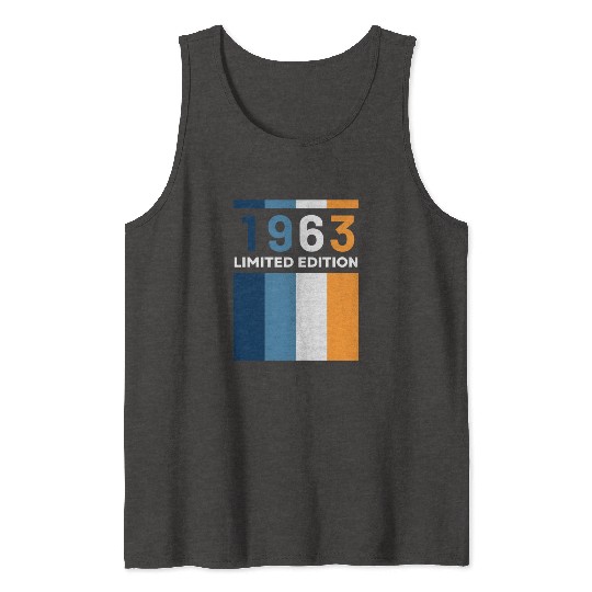 60 Years Vintage 1963 Retro 60th Birthday Tank Tops