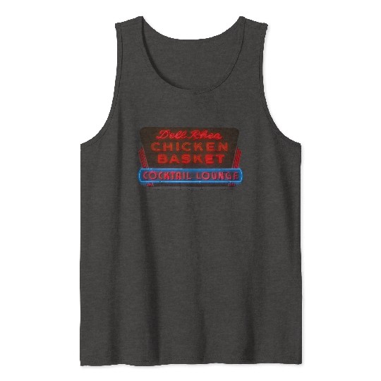 Del Rhea Chicken Basket Neon Sign Route 66 Tank Tops