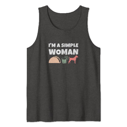 I'm A Simple Woman Tacos Tequila Jack Russell Tank Tops