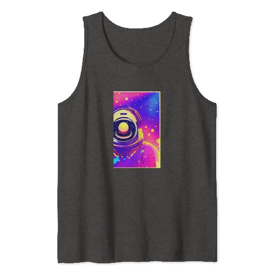 Astronaut neon colors Tank Tops