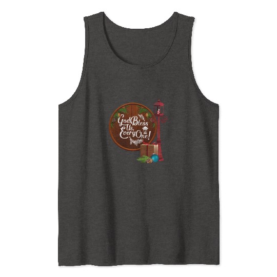 A Christmas Carol Charles Dickens God Bless Us Eve Tank Tops