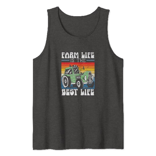 Farm Tractor Farming Life Agriculture Farmer Tank Tops