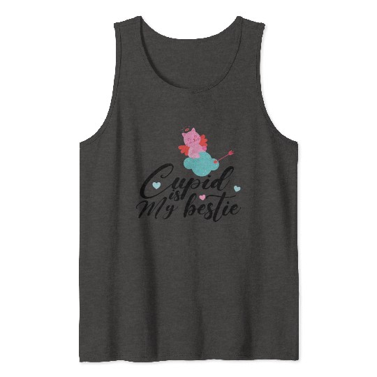 Cupid is my bestie gift for valentine cupid lovers Tank Tops
