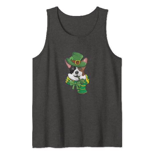 Cute Irish Corgi Happy Saint Patrick Day Tank Tops