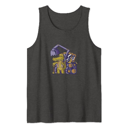 Construction worker alligator Construction worker Tank Tops