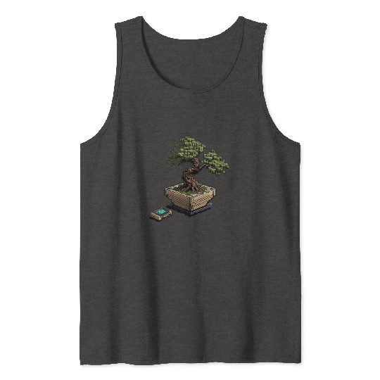 8 Bit Bonsai Tree Tank Tops