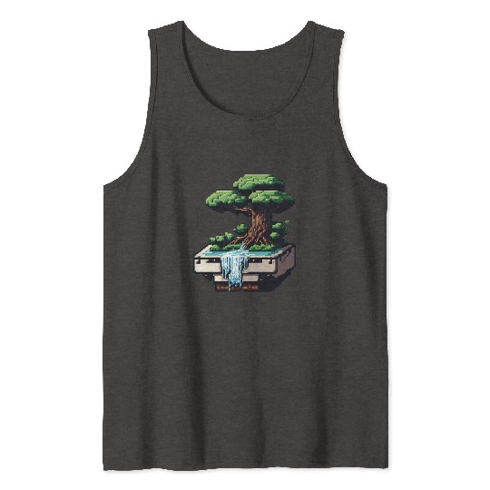 8 Bit Bonsai Tree Tank Tops