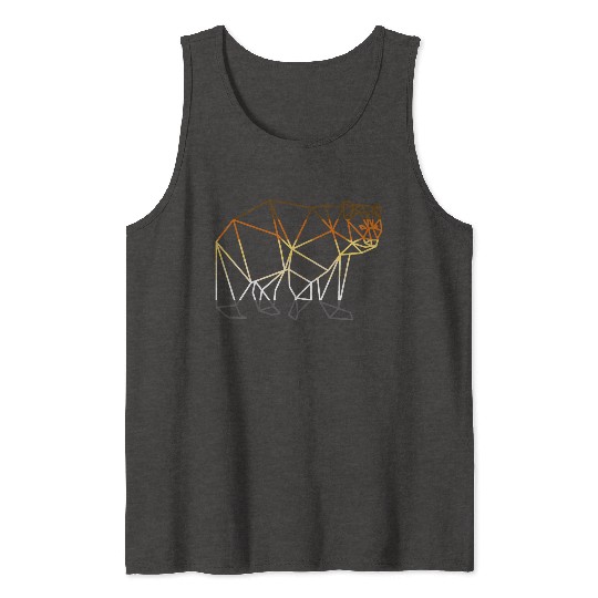 LGBT Bear Tank Tops, LGBT bear Geometric Bear Pride,