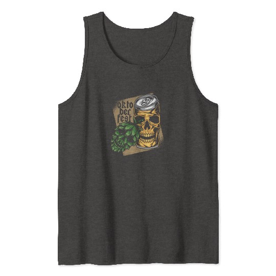 Germany Oktoberfest - Beer Skull Tank Tops